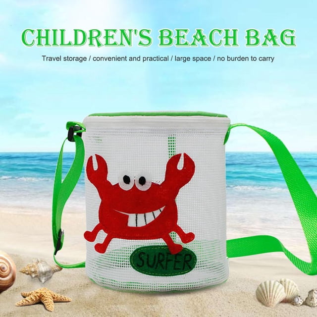 Borsa a rete Borsa a conchiglia giocattolo Borsa a rete giocattolo per cartoni animati Borsa da nuoto per bambini