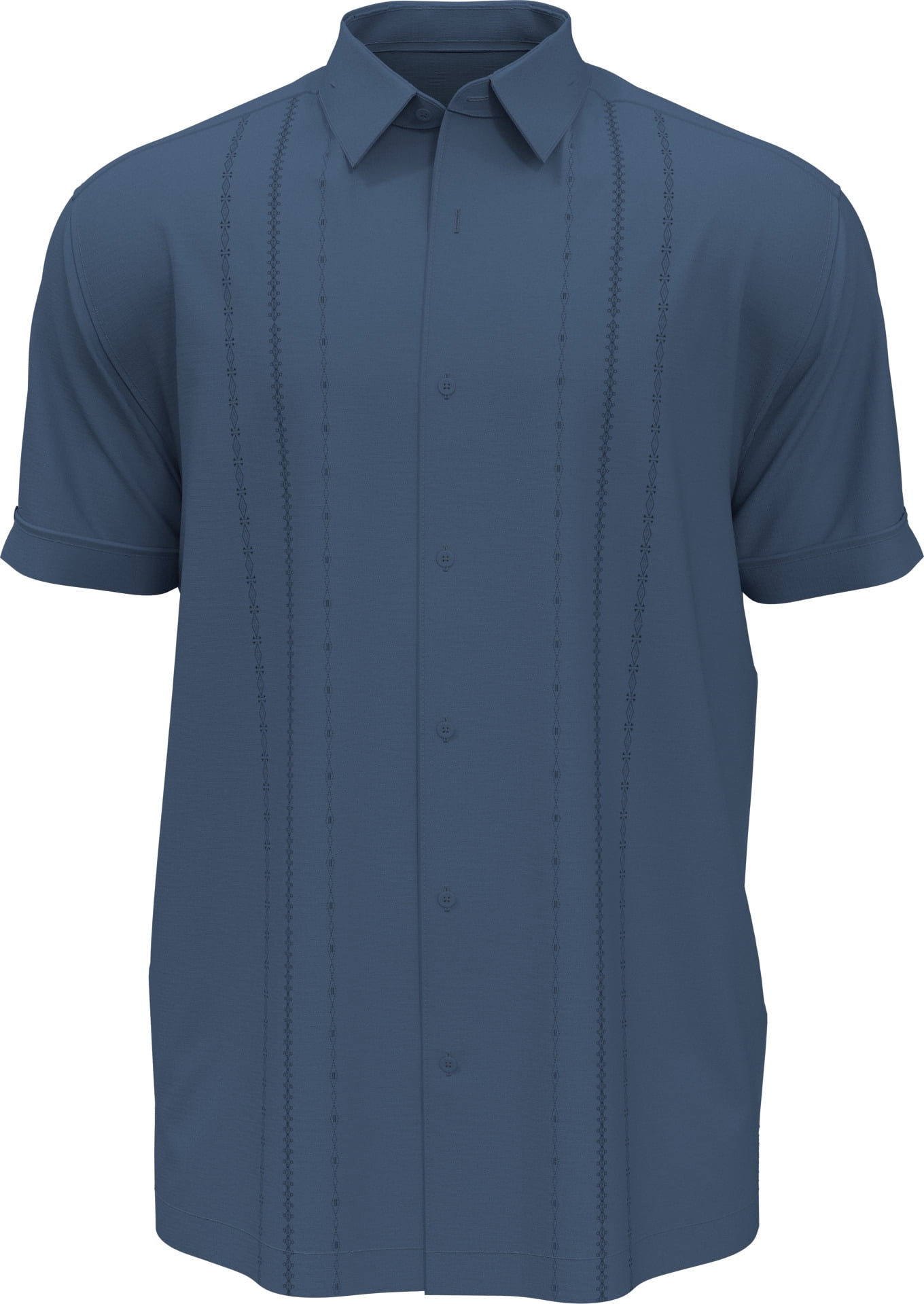Cafe Luna Men's & Big Men's Geo Panel Print Short Sleeve Button Down Shirt, Sizes S-5XL