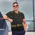 thumbnail image 5 of Daiia Happy New Year Pattern Men’s Polo Shirts,Solid Deck Shirt,Classic Fit, Breathable Cotton Polo for Casual and Sport Wear-3X-Large, 5 of 7