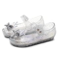thumbnail image 2 of GobdXE Little Girls Sparkle Jelly Sandals Adjustable Strap Closed Toe Princess Bow Flat Shoes Toddler Summer Water Beach Dress Up Footwear Size:2.5-3 Years, 2 of 8