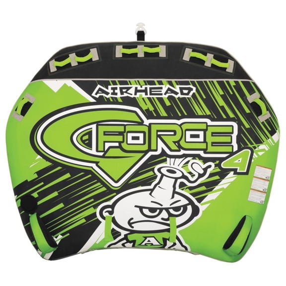 Airhead AHT4GF G-Force 4 Rider Towable Tube, 840D Nylon, Twin Fins, Kwik-Connect, 75x93 in