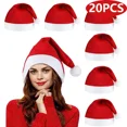 thumbnail image 2 of 20/1 piezas de sombreros navideños no tejidos para adultos y niños, sombreros de Papá Noel gruesos para Navidad, regalos de decoración para fiestas de Año Nuevo y Feliz Navidad, 2 of 5