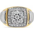thumbnail image 4 of 10K Two-Tone Ibgoodman Men's Polished And Satin Diamond Complete Ringsize 10 - Jbsp, 4 of 5