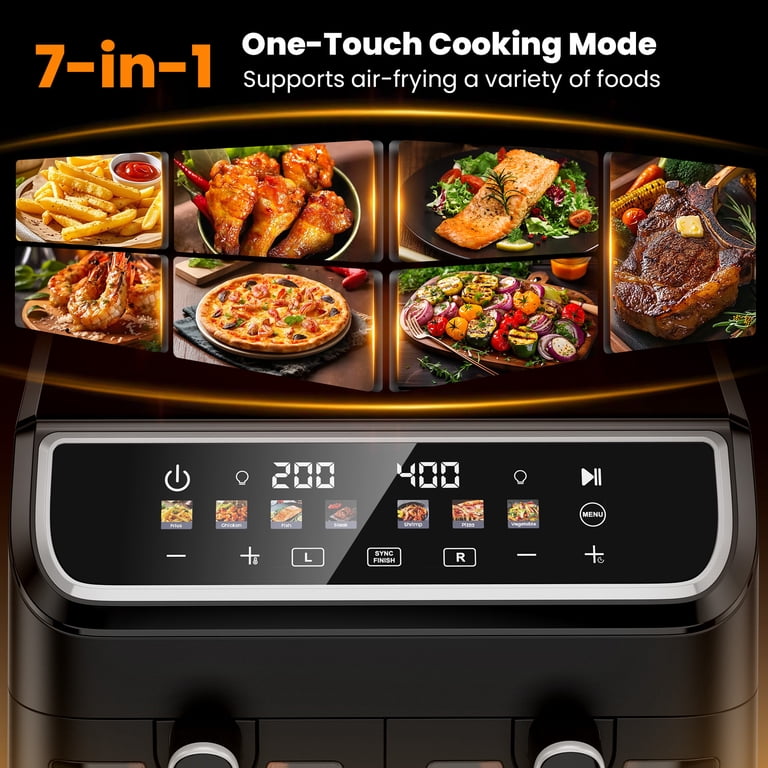 Patbrela 10QT Dual Basket Air Fryer with Sync photo 2