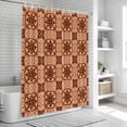 thumbnail image 5 of Orange Brown Flowers Shower Curtain Set - Long 72" x 84" Washable Bathtub Curtain with 12 Hooks, Farmhouse Retro Abstract Floral Waterproof Fabric Stall Shower Curtains for Bathroom/Bathtub Décor, 5 of 6