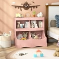 thumbnail image 1 of Costway Toy Storage Organizer for Toys & Books 4-Cubby Kids Bookcase for Children's Room Pink, 1 of 10