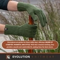 thumbnail image 5 of Wool Cable Knit Gloves - Made in the USA - Super Soft Merino Wool - Small - Moss Green, 5 of 7