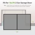 thumbnail image 4 of Garage Door Screen, 16x7 Ft Magnetic Closure Heavy Duty Weighted Bottom Garage Screen Doors for 2 Car Garage, Fiberglass Mesh Anti Annoying Animal Out, 4 of 11