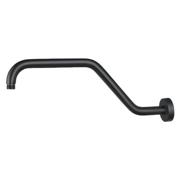 Sturdy Stainless Steel Wall Mounted Shower Arm in Matte Black Designs for Fixed and Handheld Head Easy Installion