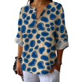 thumbnail image 1 of Camisas casuales de lino de manga 3/4 para mujer domirica, 1 of 3