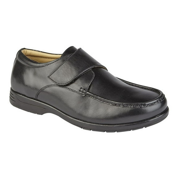 Roamers Mens Leather XXX Extra Wide Touch Fastening Casual Shoe