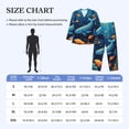 thumbnail image 4 of Fotbe Whimsical Underwater Fantasy Pijama de Hombre con Estampado de Manga Larga, Conjunto de 2 Piezas, Ropa de Dormir Suave y Cómoda con Bolsillos-Small, 4 of 7