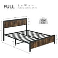 thumbnail image 2 of Metal Platform Bed Frame with Wave Wood Headboard & Safe Rounded Corners, Heavy Duty Metal Slats Support, Large Storage, Noise-Free, No Box Spring Needed, 2 of 6