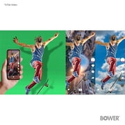 Bower Green Screen Fabric Backdrop for Streaming, Gaming, Broadcasting, and More.