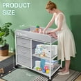 thumbnail image 4 of G TALECO GEAR Baby Changing Table, Portable Diaper Changing Station with Wheels, Nursery Organizer for Newborn and Infant, Light Gray, 4 of 8