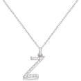 thumbnail image 2 of Personalized Diamond Script Letter Initial Necklace in 14k White Gold, 2 of 2
