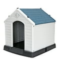 thumbnail image 4 of HomGarden 34'' Plastic Dog House Waterproof Outdoor Large Pet Shelter Kennel W/Air Vents, Blue, 4 of 11