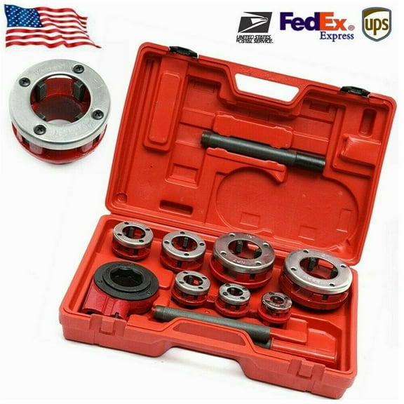 BSPT Pipe Threader 7 Stock Dies 3/8", 1/2", 3/4",1", 1-1/4", 1-1/2"/ 2"