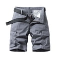 thumbnail image 1 of pstuiky Pantalones cortos para hombre, Pantalones cortos cargo de talla grande para hombre, con múltiples bolsillos, holgados, para playa y verano Pantalones cortos de baloncesto, 1 of 4