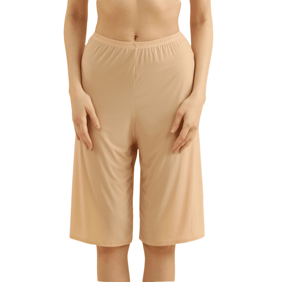 2 Pcs Women Culotte Half Slips Seamless Bloomer Pettipants Wide Leg Pants Liner Slip Shorts