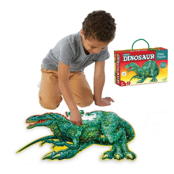 Peaceable Kingdom Casse-Tête de Sol Dinosaure Brillant, 1 Ch