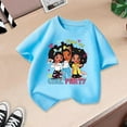 thumbnail image 5 of MEZZALL T-Shirt Graphique Mignon pour Filles, Col Rond, Manches Courtes, T-Shirts d'Été Décontractés, Bleu, 9-10 Ans, 5 of 5