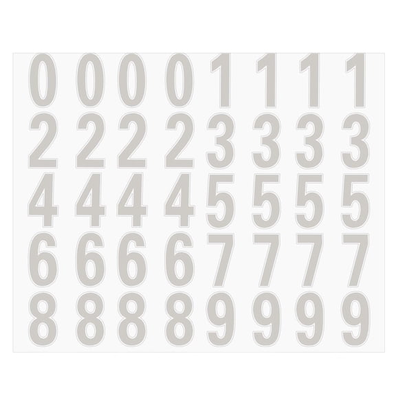 Reflective Mailbox Numbers Vinyl Address Stickers 3 Inch Waterproof Die Cut Classic Style Decals 40 Pack for House Signs and Doors
