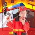 thumbnail image 4 of Bewildely Ropa de fuego para niños, ropa de bombero profesional, juguete útil y divertido, suministro para casa para padres, niños, escuela de jardín Juegos de imaginación Bewildely FN001556-00, 4 of 6