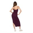 thumbnail image 4 of Forever 21 Women’s Rib Midi Dress with Slight Scoop Back, Slim Fitted Silhouette and Stretch Fabric for Everyday Casual to Elevated Styling, XS-XL, 4 of 6