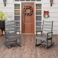 thumbnail image 5 of FURRYFECTION Outdoor Rocking Chair with High Ladder Back,HDPE Plastic Porch Rocker Chairs for Patio,Garden,Lawn,Balcony,Grey, 5 of 9
