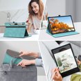 thumbnail image 3 of Fintie Case for Samsung Galaxy Tab S10 Plus 2024/S9 Plus 2023/S8 Plus 2022/S7 FE 2021/S7 Plus 2020 12.4 Inch, Multi-Angle Viewing Protective Cover with Pocket, Auto Sleep/Wake, Turquoise, 3 of 10