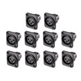 thumbnail image 1 of Unique Bargains 3-Pin XLR Female Jack Panel Mount For Microphone Connector Adapter Converter Audio Speaker Twist Lock 10Pcs, YL3063, 1 of 3