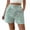 Z2-Mint Green, variant on Karight Women Cotton Linen Pleated High Waist Shorts 2025 Summer Causal with Pockets Green