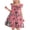Hot Pink, variant on Asxite Girls 4-12 Years Ruffle Cap Sleeve Print Heart Sleeveless Dress