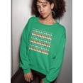 thumbnail image 2 of Christmas Pattern Pixel Foxes Sweatshirt Women -Image by Shutterstock, Female XX-Large, 2 of 4