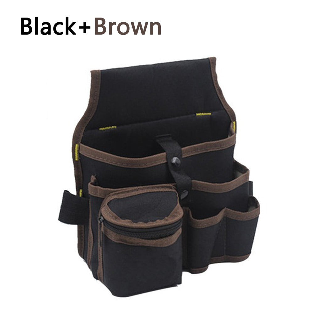 Black Electrician Tool Bag Waist Pocket Pouch Belt Storage Holder Maintenance 