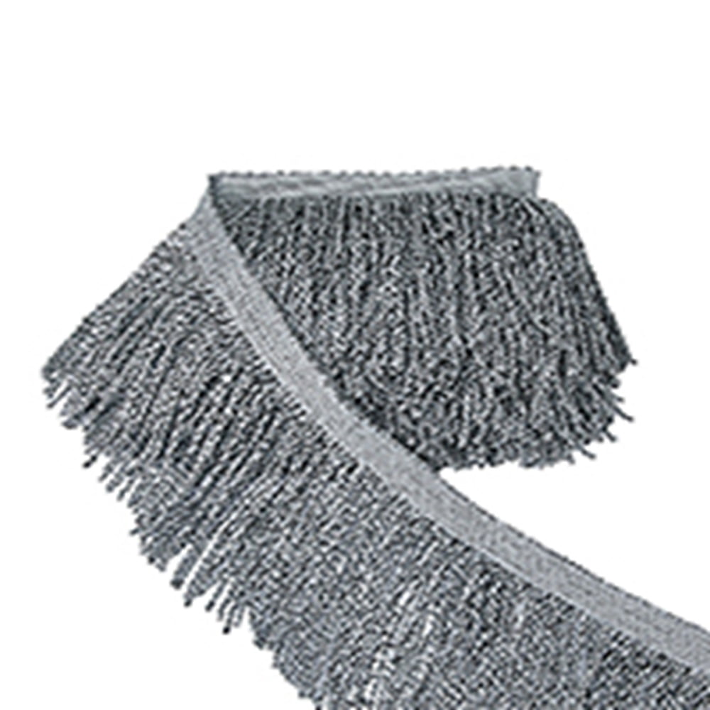 4M Polyester Tassel Lace Ribbon Fringe Lace Trim Macrame Lace Ribbon Gray 6-1/8~6-1/4 inch(155~160mm) about 4.37 Yards(4m)/Bag