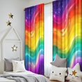 thumbnail image 5 of Blackout Kids Curtains,Colorful Tie Dye Wave Pattern Childrens Insulated Curtains Set Of 2,Bedroom Essentials,Toddler Room Decor 52"x84", 5 of 5