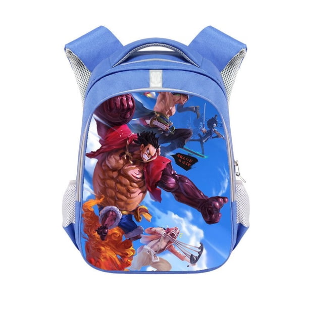Mochila de una pieza, mochila escolar de Monkey D Luffy, mochila de libro de Anime, mochila a cuadros moderna para la universidad para mujer, bolsas para ordenador portátil, regalo hola suerte unisex