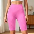 thumbnail image 5 of Kingdiese Womens Seamless Yoga Shorts Control High Waist Fitness Shorts Lifting Workout Bottoms Yoga Shorts Women Long, Size L, 5 of 8