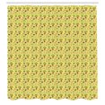 thumbnail image 2 of Ambesonne Australia Shower Curtain, Anteaters Butterflies Art, 69"Wx70"L, Pastel Yellow and Paprika, 2 of 4
