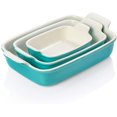 thumbnail image 1 of GFDYREE Porcelain Bakeware Set for Cooking, Ceramic Rectangular baking dish Lasagna Pans for Casserole Dish, Cake Dinner, Kitchen, Banquet and Daily Use, 9.8 x 13 inch (Turquoise), 1 of 6
