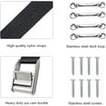 thumbnail image 4 of Battery Tie Down Straps for Boats,Stainless Steel Cam Buckle Straps,Cooler Tie Down Kit with Stainless Brackets and SS Screws Used for Fuel Tank, Cooler, YETI, RTIC, RV and More, 4 of 7