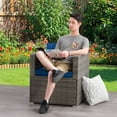 thumbnail image 2 of CorLiving Parksville Resin Wicker and Steel Patio Armchair with Cushions, Standalone or as Part of a Set, Sold Individually, 2 of 8