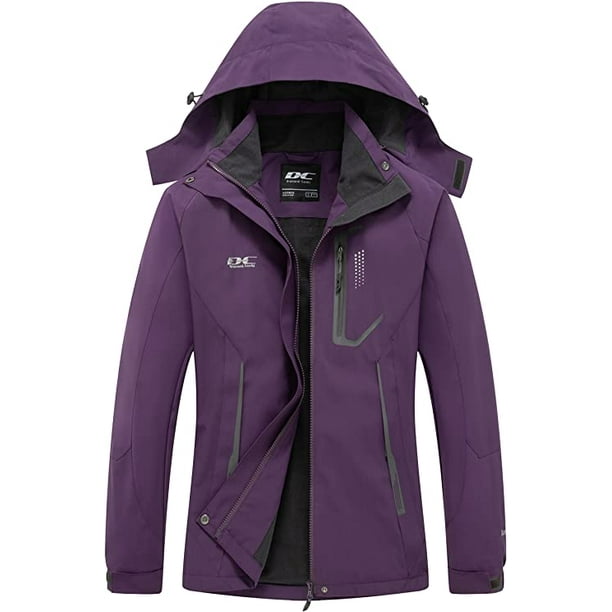 Diamond Candy Womens Rain Jacket Waterproof Coat with Hood Windproof