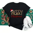 thumbnail image 4 of Camiseta con estampado navideño para mujer, ropa bonita para fiesta de año nuevo, Just a Girl Who Loves, 4 of 5