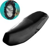 Masteelf Waterproof Cycling Motorcycle Electric Leather Pad Comfortable Seat Saddle Cover Cushion - Size: L (Black)