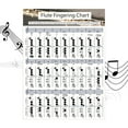 thumbnail image 3 of Flute Chart Cheatsheets Accesorios educativos para estudiantes Pequeña kusrkot Tabla de acordes de flauta, 3 of 5
