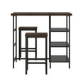 Mainstays 3 Piece Dining Pub Set Counter Height with Backless Barstools