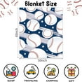 thumbnail image 2 of Baseball Blanket Gifts for Boys, Blue Baseball Plush Flannel Throw Blanket for Kids, Baseball Sport Cozy Fuzzy Blanket with Stars for Teens Men Couch Bed Sofa Bedroom Decor, 50 x 60 Inch, 2 of 6